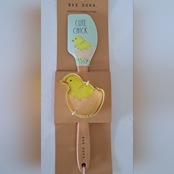 NEW Rae Dunn Cute Chick Spatula and Cookie Cutter - Picture 1 of 6